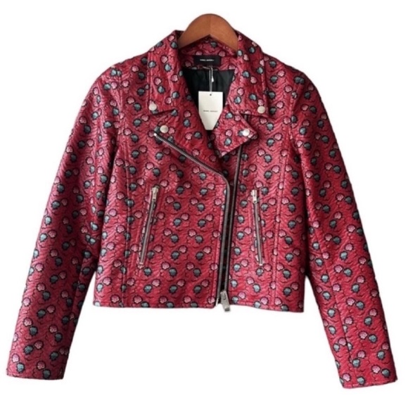 Isabel Marant Heaton Raffia Jacquard Jacket Size 4 - Picture 2 of 9